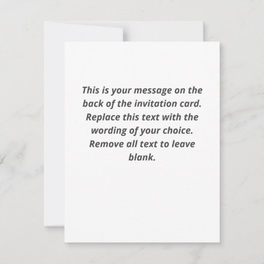 Uitnodiging van de Engagement Party (Achterkant)