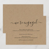 Uitnodiging van de Engagement Party (Voorkant / Achterkant)