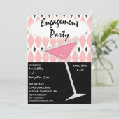 Uitnodiging van de Engagement Party (Staand voorkant)