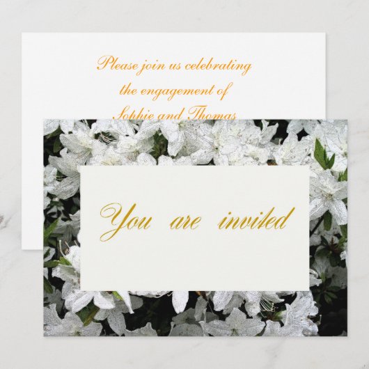 Uitnodiging van de Engagement Party (Voorkant / Achterkant)