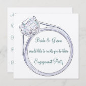 Uitnodiging van de Engagement Party (Voorkant / Achterkant)