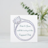 Uitnodiging van de Engagement Party (Staand voorkant)