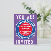 Uitnodiging van de Engagement Party (Staand voorkant)