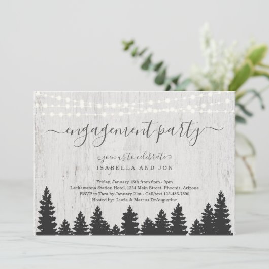 Uitnodiging van de Engagement Party | Rijstwinter (Staand voorkant)