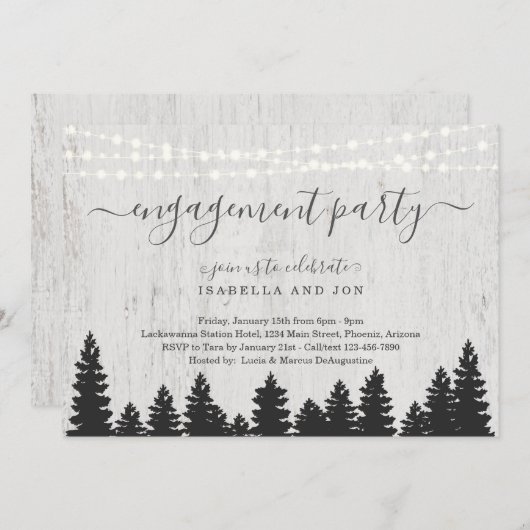 Uitnodiging van de Engagement Party | Rijstwinter (Voorkant / Achterkant)