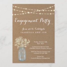 Uitnodiging van de Engagement Party - Rustic Kraft
