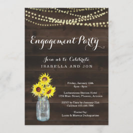 Uitnodiging van de Engagement Party - Rustige zonn