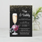 Uitnodiging van de Eve Black Party in het nieuwjaa (Staand voorkant)