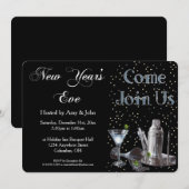 Uitnodiging van de Eve Cocktail Party in het nieuw (Voorkant / Achterkant)