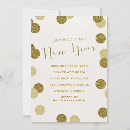 Uitnodiging van de Eve Party van Glitter in het ni (Voorkant)