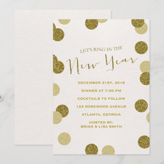 Uitnodiging van de Eve Party van Glitter in het ni (Voorkant / Achterkant)