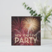 Uitnodiging van de Eve Party van het nieuwjaar (Staand voorkant)
