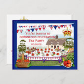 Uitnodiging van de feestdag voor de feestdag (Voorkant / Achterkant)