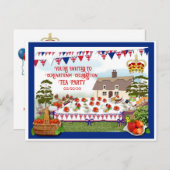 Uitnodiging van de feestdag voor de feestdag (Voorkant / Achterkant)