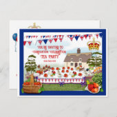 Uitnodiging van de feestdag voor de feestdag (Voorkant / Achterkant)