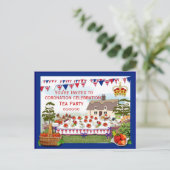 Uitnodiging van de feestdag voor de feestdag briefkaart (Staand voorkant)