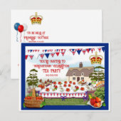 Uitnodiging van de feestdag voor de feestdag briefkaart (Voorkant / Achterkant)