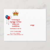 Uitnodiging van de feestdag voor de feestdag briefkaart (Achterkant)