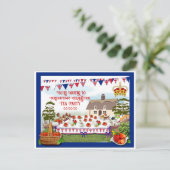 Uitnodiging van de feestdag voor de feestdag briefkaart (Staand voorkant)