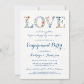 Uitnodiging van de Floral Love Engagement Party (Voorkant)