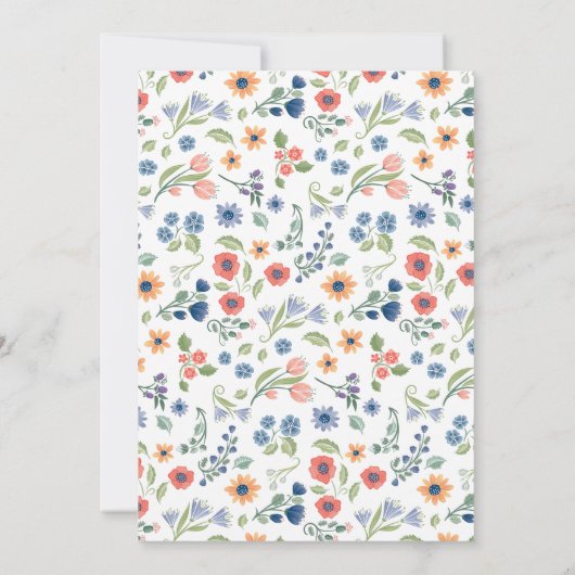 Uitnodiging van de Floral Love Engagement Party (Achterkant)