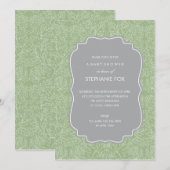 Uitnodiging van de Floral Party (Sage) (Voorkant / Achterkant)