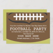 Uitnodiging van de football (Voorkant / Achterkant)