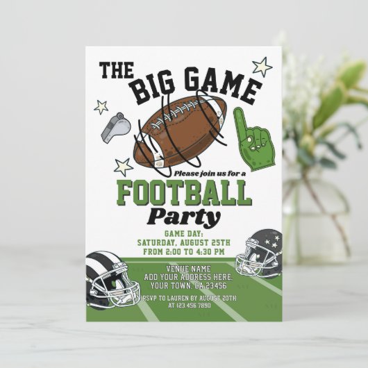 Uitnodiging van de football (Staand voorkant)