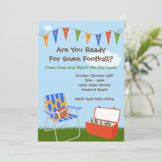 Uitnodiging van de football (Staand voorkant)