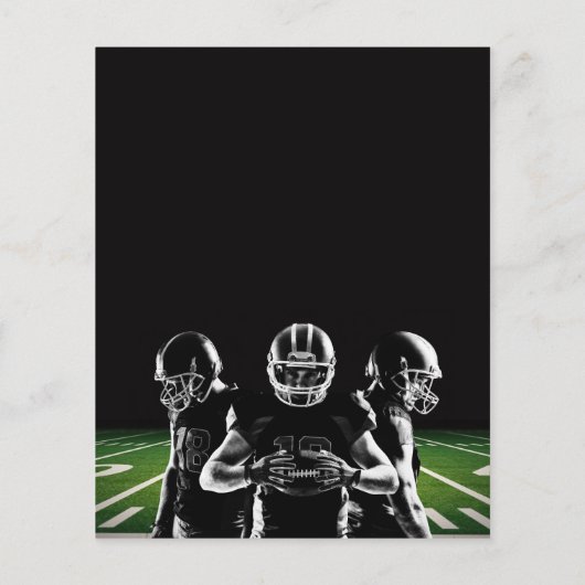 Uitnodiging van de football flyer (Achterkant)