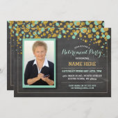 Uitnodiging van de Foto Mint Chalk Party (Voorkant / Achterkant)