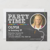 Uitnodiging van de Fotopartij van Chalkboard (Voorkant)