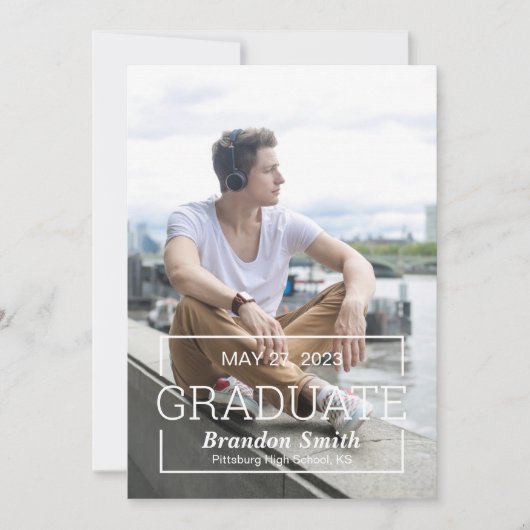 Uitnodiging van de Fotopartij van de afstuderen Hi (Voorkant)