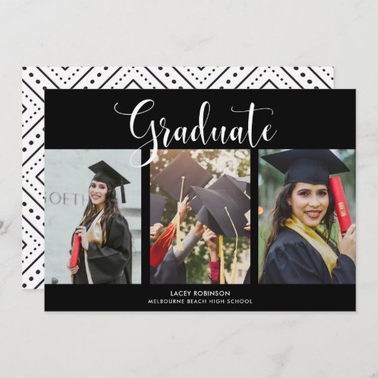 Uitnodiging van de Fotopartij van het afstuderen A (Voorkant / Achterkant)