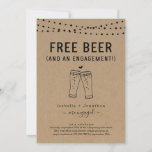 Uitnodiging van de Free Beer Funny Engagement Part<br><div class="desc">Gratis bier (En een Verloving!) Grappig uitnodigingswoord voor een leuk verlovingsfeest. De biertoast kunstwerken zijn met de hand getekend op een wonderlijk rustige kraft achtergrond. Het coördineren RSVP, Details, Registratie, Dank u kaarten en andere punten zijn beschikbaar in het Collectie van de Kunst van de Brouwerij van de "Rustic" binnen...</div>