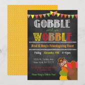 Uitnodiging van de Friendsgiving Party (Voorkant / Achterkant)