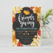 Uitnodiging van de Friendsgiving Party (Staand voorkant)