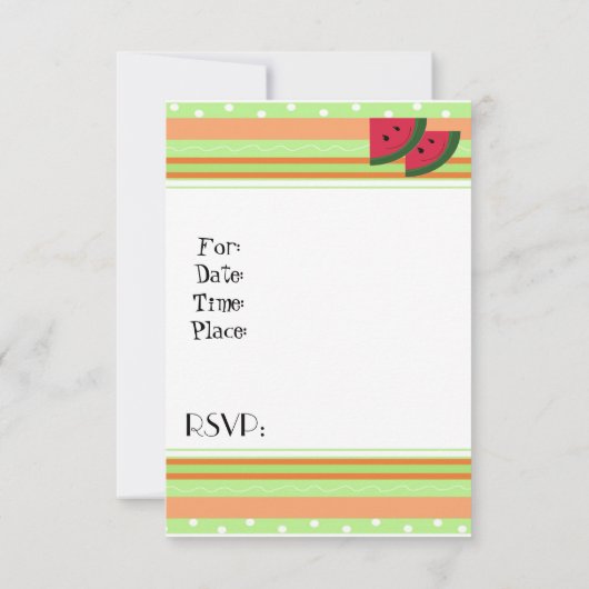 Uitnodiging van de Fun Fruit Party (Achterkant)