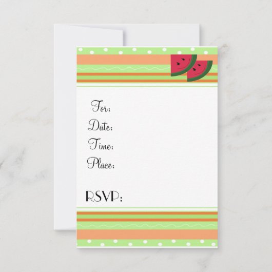 Uitnodiging van de Fun Fruit Party (Achterkant)