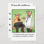 Uitnodiging van de Funny Medical School Graduation (Voorkant / Achterkant)