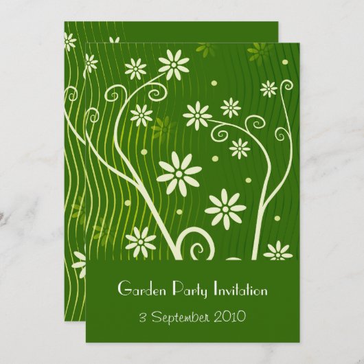 Uitnodiging van de Garden (Voorkant / Achterkant)