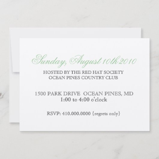 Uitnodiging van de Garden (Achterkant)