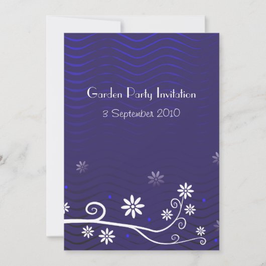 Uitnodiging van de Garden | Blauw (Voorkant)