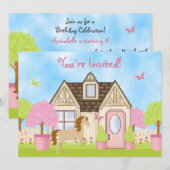  uitnodiging van de Garden Horse Birthday (Voorkant / Achterkant)