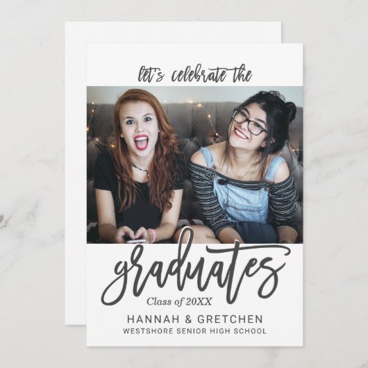 Uitnodiging van de gecombineerde partij voor afstu (Voorkant / Achterkant)