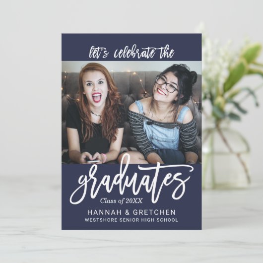 Uitnodiging van de gecombineerde partij voor afstu (Staand voorkant)