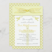 UITNODIGING VAN DE Gele 1e Heilige Communie VAN RI (Voorkant / Achterkant)