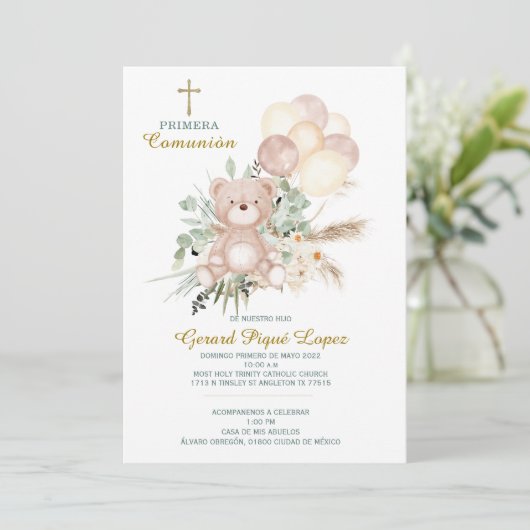 Uitnodiging van de gemeente Primera om onberispeli (Staand voorkant)