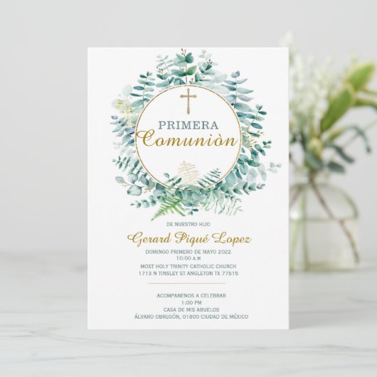 Uitnodiging van de gemeente Primera onberispelijk (Staand voorkant)