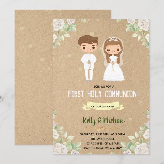 Uitnodiging van de gemeente Sibling (Voorkant / Achterkant)